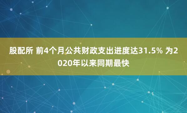 股配所 前4个月公共财政支出进度达31.5% 为2020年以来同期最快